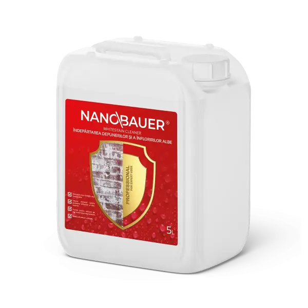 NANOBAUER® WHITE STAIN CLEANER - Tratament pentru eflorescența de calcar de pe clincher, pavele și ceramică