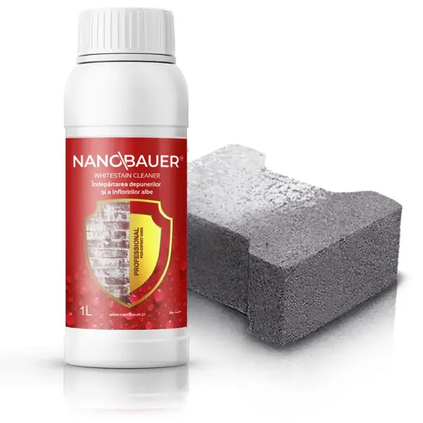NANOBAUER® WHITE STAIN CLEANER - Tratament pentru eflorescența de calcar de pe clincher, pavele și ceramică