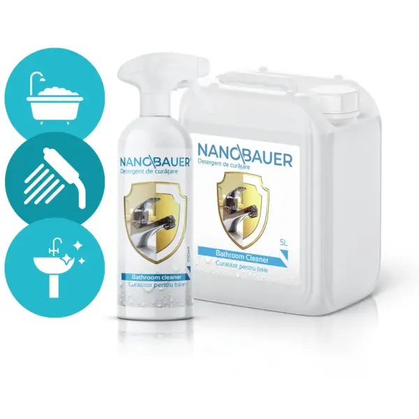Detergent lichid eficient pentru curățarea băii, ceramicii și robinetelor BATHROOM CLEANER