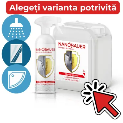 Detergent Lichid Solutia de curatare pentru Dus a baii Nanobauer Shower Cleaner