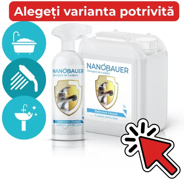 Detergent lichid eficient pentru curățarea băii, ceramicii și robinetelor BATHROOM CLEANER
