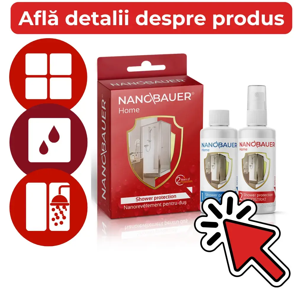 NANOBAUER SHOWER PROTECT – Strat invizibil de protecție împotriva apei și calcarului