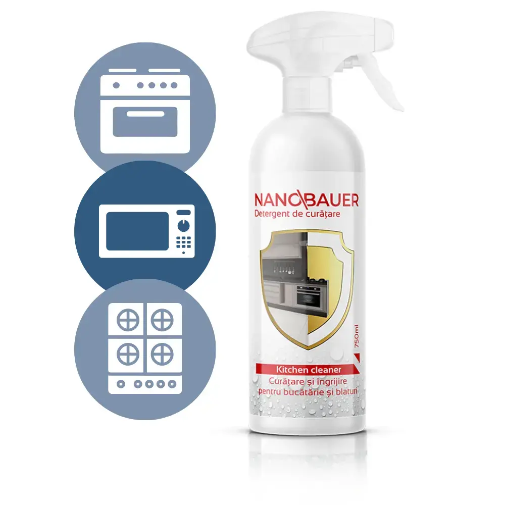Set curățenie completă casă Nanobauer 5 produse: baie, bucătărie, cuptor, rosturi și geamuri – curățare rapidă fără urme