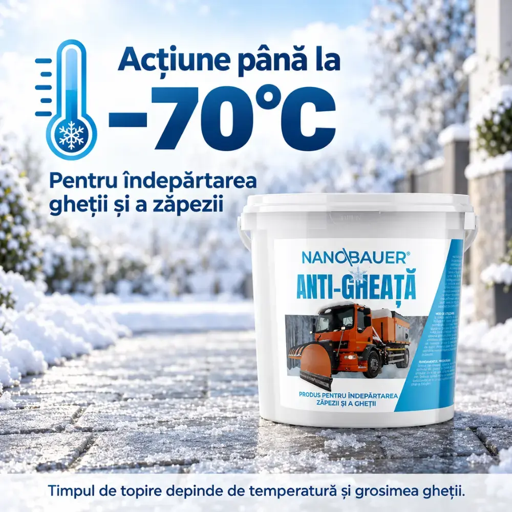 Soluție Profesională 4KG Anti-Gheață  - Îndepărtare Rapidă Gheață și Polei - Fără Găuri/Deteriorare Suprafețe